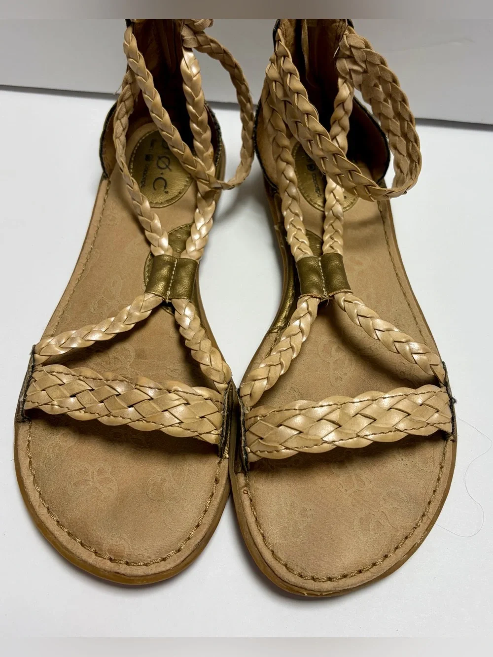 BOC by Born Macedonia Braided Gladiator Sandals Boho Minimalist Women’s Size 8M